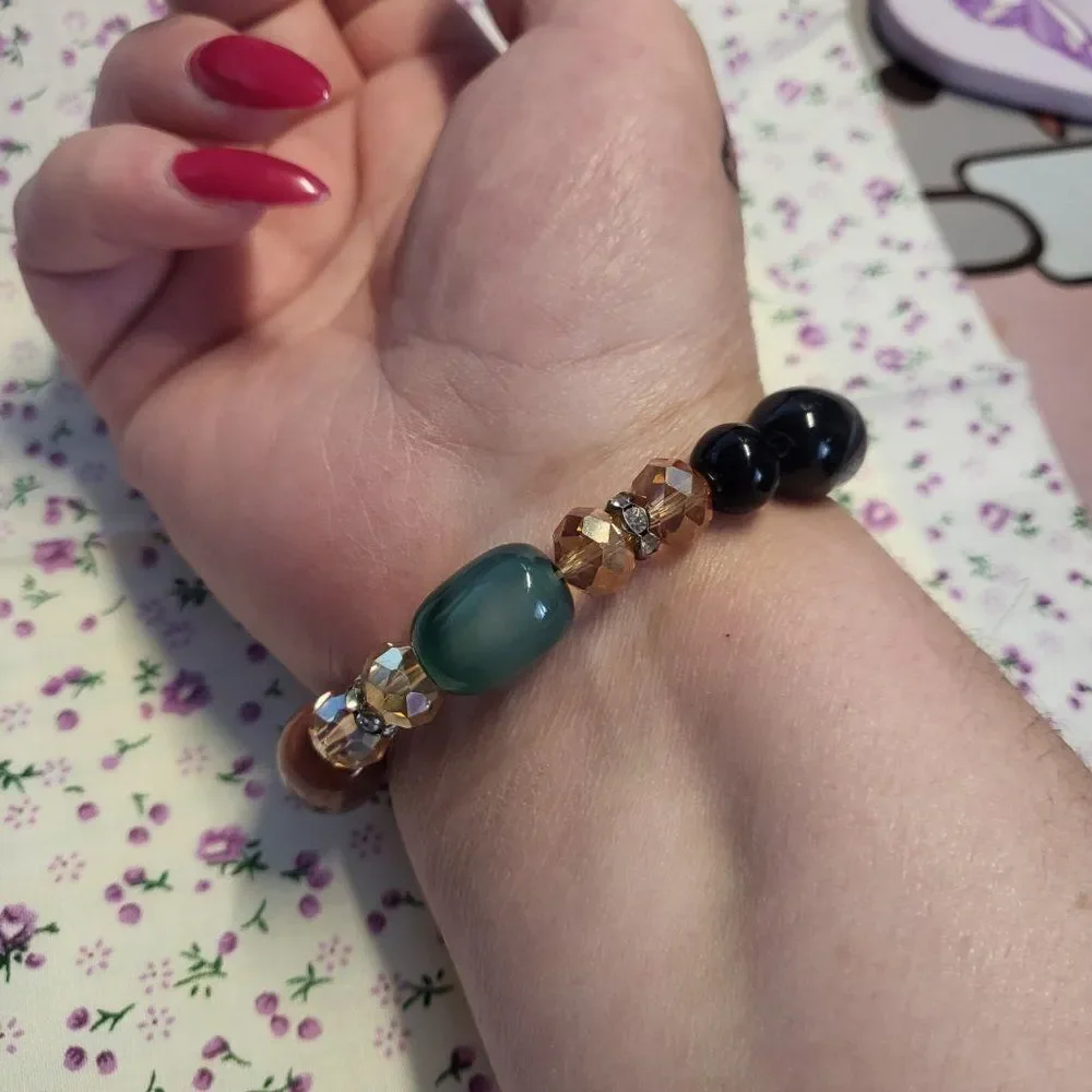 Multi-Colored Beaded Stretch Bracelet
